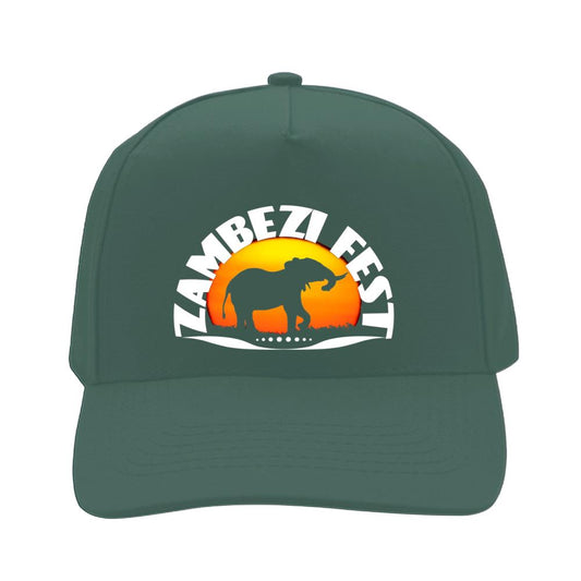 Zambezi Fest Bottle Green Five Panel Baseball Cap